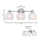 Westinghouse Fixture Wall 60W 3-Light Marla, Brushed Nickel Frosted Glassobe Glass 6124800 - alternate 4